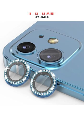 innovicase İphone 11 / 12 / 12 Mini Uyumlu Taşlı Kamera Lens Koruyucu