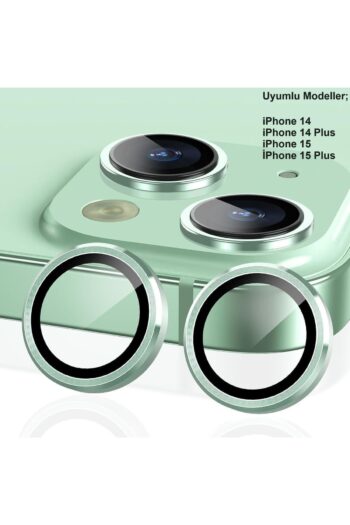 EVAX İphone 14 / 14 Plus / 15 / 15 Plus Uyumlu Kamera Koruyucu Lens Mercek Metal Çerçeveli 2'li Set