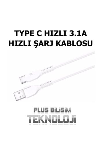 Plus Bilişim Type C Hızlı Şarj Kablosu 3.1A 1 Mt. Fast Charger, Hızlı Data Transferi Plus Bilişim