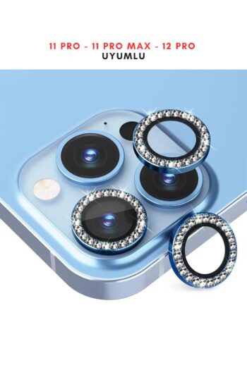 innovicase İphone 11 Pro / 11 Promax /12 Pro Uyumlu Taşlı Kamera Lens Koruyucu