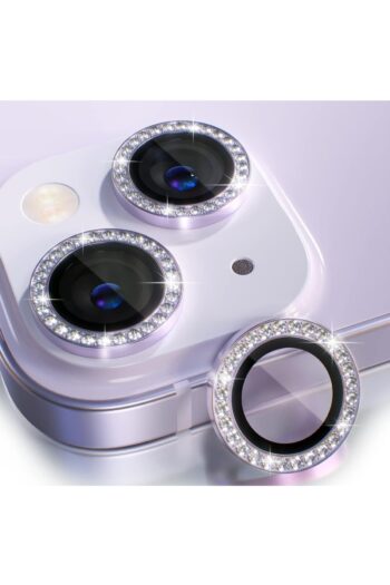 POWELL Iphone 13 Ve 13mini Ile Uyumlu Taşlı Purple Taşlı Kamera Koruyucu Cam Ve Lens Koruma