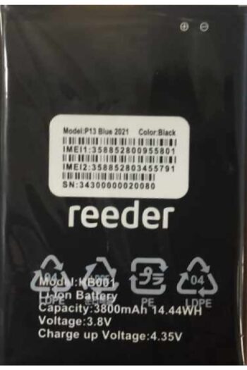 Reeder P13 Blue 2021 Batarya Model Hb001 3800 Mah