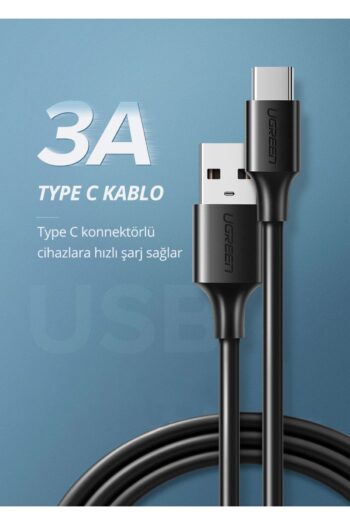 Ugreen USB-C to USB-A 3A QC Hızlı Şarj Kablosu, 0,5 Metre, Siyah - 60115