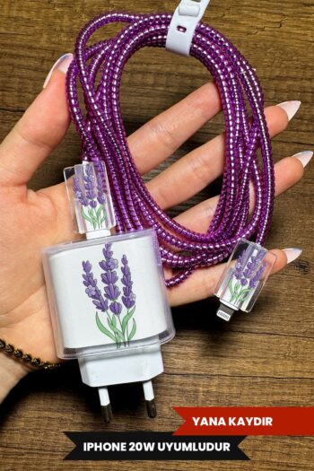 WANNA PROTECT iPhone 18W/20W Uyumlu Şeffaf Şarj Başlığı Adaptörü Koruma Kablo Koruyucu Kılıfı 5'li Koruma Seti