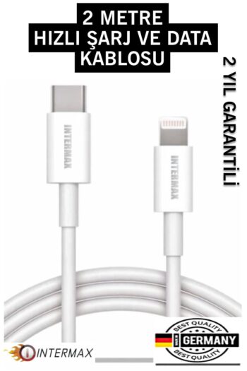 intermax 2 Metre Type-c To Lightining Iphone Uyumlu 60watt Hızlı Şarj Ve Data Kablosu -2 M.
