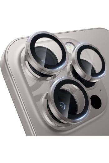 EVAX (METAL LENS) Iphone 16 Pro Max / 16 Pro Uyumlu Natürel Titanyum Metal Kamera Lens Koruyucu
