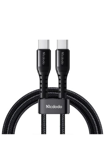 Mcdodo CA-5641 60W 3A Type-C To Type-C Şarj ve Data Kablosu Siyah 1M