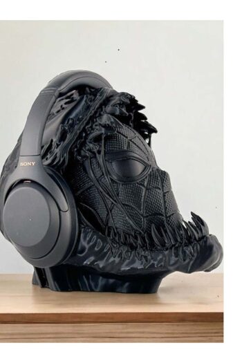 MUAMMO Spiderman Venom Kulaklık Standı,özel Tasarım Masaüstü Kulaklık Tutacağı/tutucu, 24 Cm