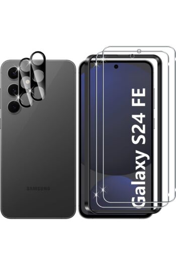 Rivor Samsung Galaxy S24 FE Ekran Koruyucu 9D Kısa Cam +Kamera Koruyucu Çizilme Önleyici 2li Set 2in1