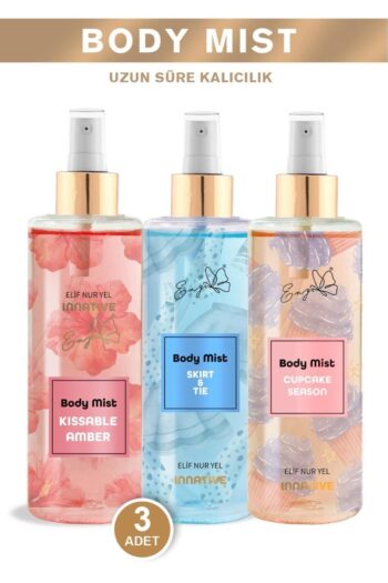 INNATIVE 3x Elif Nur Yel Eny Body Mist Cupcake & Skirt & Tie & Kissable Amber Vücut Spreyleri