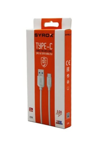 Syrox TYPE-C USB 2MT 3.0A QUICK ŞARJ - DATA KABLOSU 18W C111 (4513)