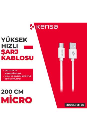 Kensa ŞARJ KABLOSU MICRO 2 METRE ÇIKIŞ GÜCÜ 3.1 A YENİ NESİL ULTRA DAYANIKLI