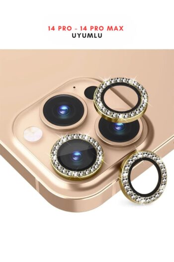 innovicase İphone 14 Pro / 14 ProMax Uyumlu Taşlı Kamera Lens Koruyucu