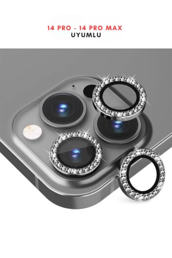 innovicase İphone 14 Pro / 14 ProMax Uyumlu Taşlı Kamera Lens Koruyucu