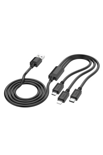 Hoco X74 3 in 1 Hızlı Şarj Kablosu - USB to Lightning / Micro-USB / Type-C - Premium Product