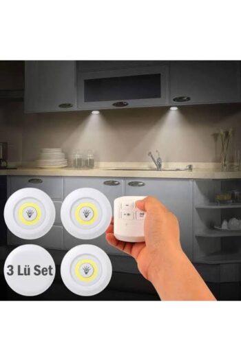 Protonust Uzaktan Kumandalı Yapışkanlı Kablosuz Pilli Led 3'lü Spot Lamba