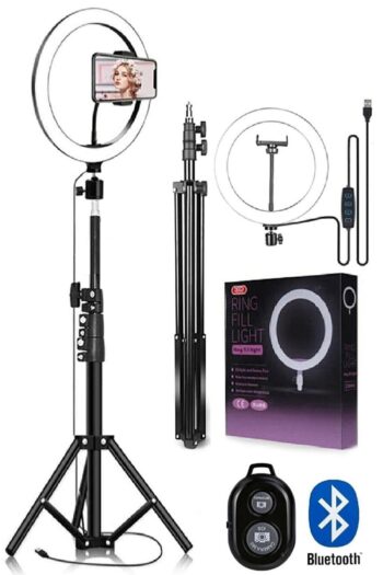 Isweep Ring Light Led Işıklı Tripod 10 Inç Halka Youtuber Tiktok Video Makyaj Işığı Ayaklı 10 Inç