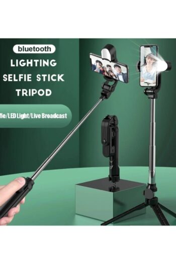 Twinix 3'ü 1 Arada Tripod Selfie Çubuğu Led Işık Kablosuz Tripod Bluetooth Telefon Standı