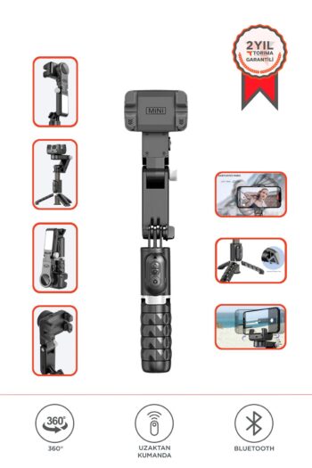Torima Q18 Siyah Gimball Led Işıklı Kumandalı Çok Amaçlı Tripod Selfie Çubuğu
