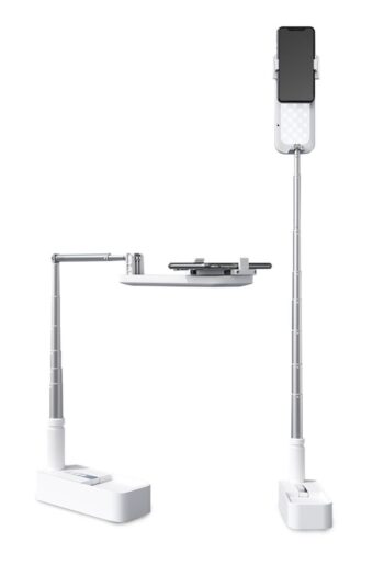 mimtec Ayarlanabilir Işıklı Telefon Tutucu Ve Tripod - Çok Fonksiyonlu Uzayabilen Işıklı Tripod