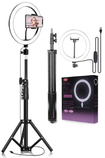 EN SİGA 10 Inç Ring Lıght 120 Led Influencer Youtuber Tiktok Telefon Tutucu Makyaj Işığı 2.1 Mt Trıpod