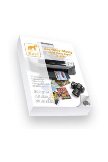 ROVİ Tek Ebat Fotoğraf Kağıdı () Everyday Parlak 200gsm A3 50yp Fotoğraf Kağıtları Beyaz
