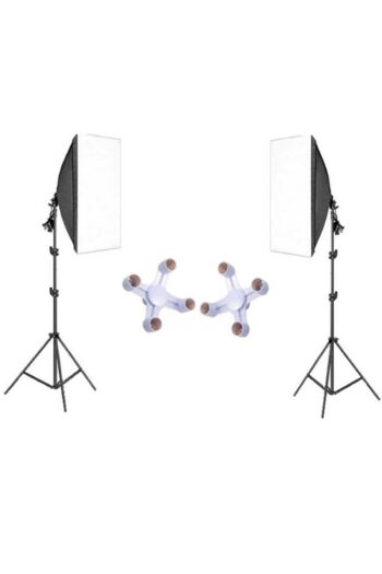 Rabsev Softbox 50x70cm 4 Duylu Ikili Set Sürekli Işık Ürün Video Fotoğraf Çekimleri