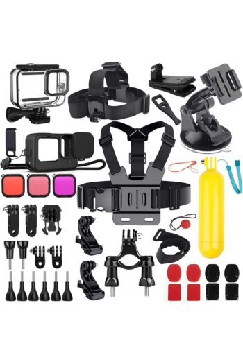 GoPro Kuptone 52 Kiti Aksesuarları için GoPro Hero 11/10/9 Siyah suya Dayanıklı + Filtreler Dalış