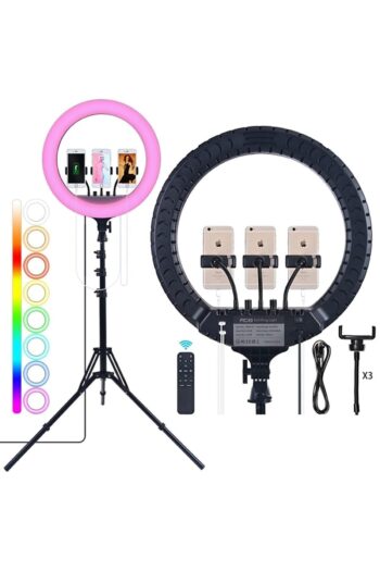 Asfal 45 cm Rgb Işık, Kumanda Ve Çantalı -210 Cm Tripot Renkli Makyaj Tiktok Selfie Işığı Selfie Tripod