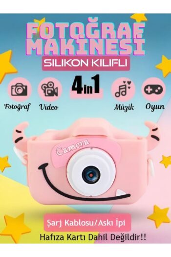 İTHALCİM Mini 1080p Hd Kamera Silikon Korumalı Unicorn Kılıflı Çocuklar Için Dijital Fotoğraf Makinesi