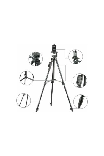 Asfal Siyah 125 Cm Tripod Bluetooth Uzaktan Kumandalı Taşıma Çantalı Telefon Tutuculu Tripot 125 Cm 3 Aya