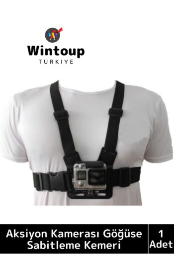 Wintoup Premium Ayarlanabilir Spor Bisiklet Koşu Tırmanış Outdoor Aksiyon Kamerası Göğüse Sabitleme Kemeri