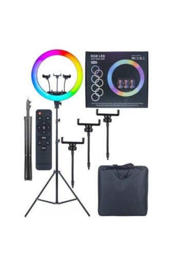 Asfal Rgb Ring Light 45 Cm Led Selfie Youtuber Tiktok Işığı 210 Cm Tripod Çanta Ve Kumandalı