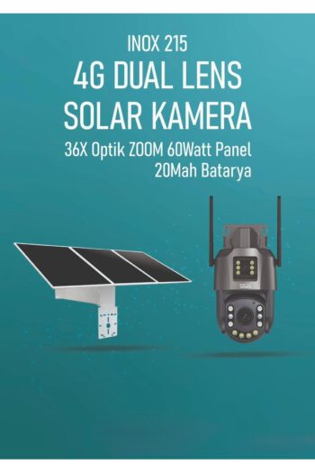 shop ÖZKAM KAMERA İNOX 215 4G DUAL LENS SOLAR KAMERA 36X OPTİK ZOOM 60 WATT PANEL 20 MAH BATARYA
