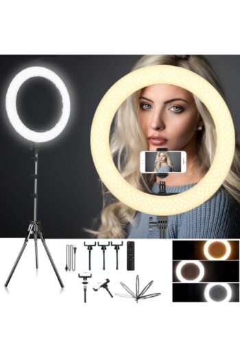 EN SİGA Ring Light 18inç Youtuber Tiktok Led Çantalı Ve Kumandalı 3 Telefon Tutucu Makyaj Işığı+2.1 M Tripod