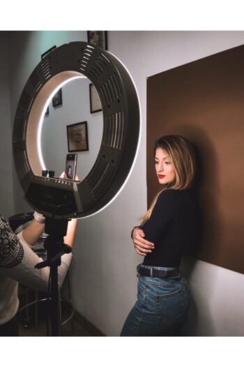 ELROND A+ Kalite Megalux Ring Light Led Işık Halkası 18 Inç Profesyonel Influencer Işığı 210 Cm Monopod