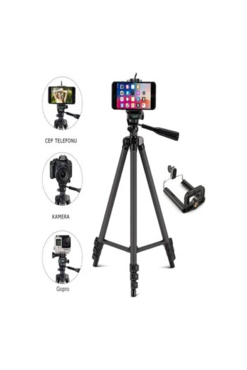 Genel Markalar 3120A Tripod Kamera Telefon Tutucu Ayarlanabilir Terazili 3 Ayaklı Tripod