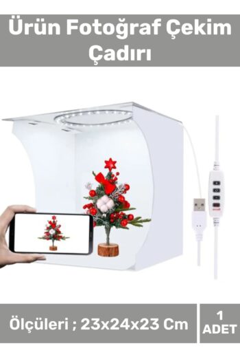 Carlburn Premium Üretim Beyaz Led Işıklı Portatif Taşınabilir 23x24x23 Cm Ürün Fotoğraf Çekim Çadırı