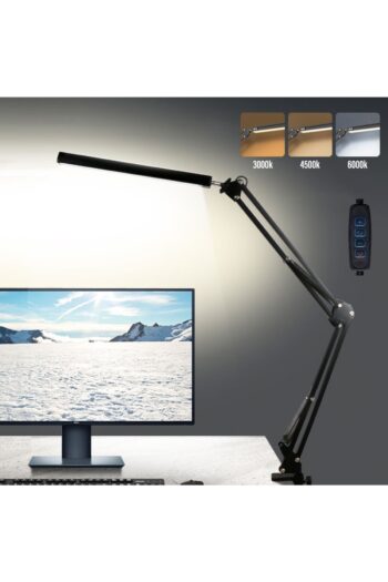 EN SİGA LED Masa Lambası, Kelepçeli Masa Işığı, Ayarlanabilir Metal Standlı Led Işık