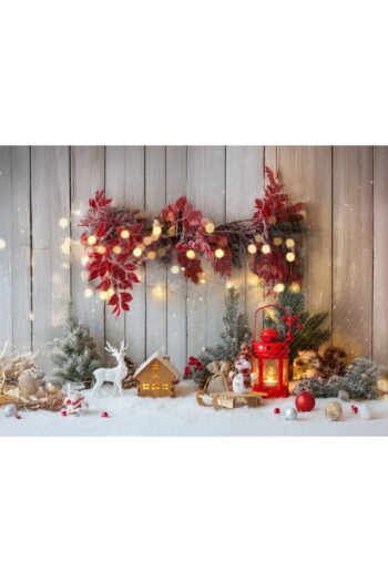 Venspor Noel Dekoru ile Sıcak ve Işıltılı Stüdyo Fonu - 200x150cm Arka Plan