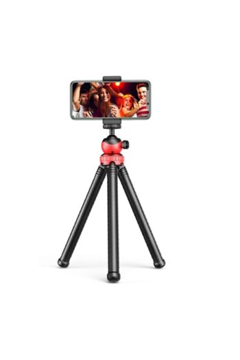 Branzino Profesyonel Fotoğraf Ve Video Çekimi Tripot Telefon Tutucu Esnek 360° Açılı Youtuber Tripotı
