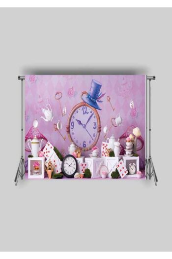 FONHANE KATLANIR KIRIŞMAZ KUMAŞ 2x1.5 MT Çocuk Stüdyo Fotoğraf Fonu - PEMBE MUTFAK SAATİ