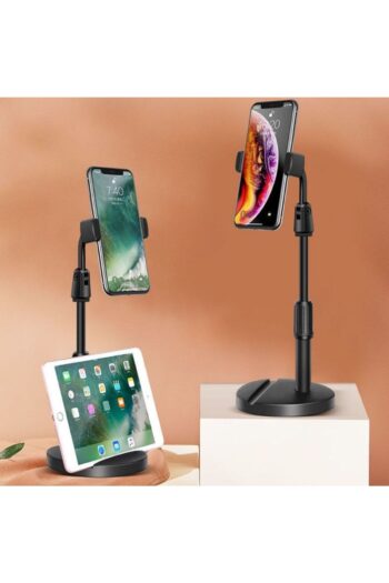 alpotekno ® Masa Üstü Tablet ve Telefon Tutucu Plastik Aparat Siyah Telefon Standı