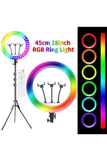 Mi7a Rgb 18 Inç Ring Light Youtuber Tiktok Fotoğraf Makyaj Çekim Işığı 2.1 Mt Tripod