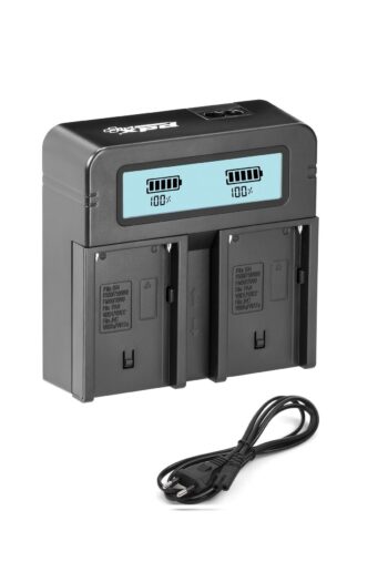 DP 308 Led Kamera Işıkları Için Np-f970 Çiftli Şarj Cihazı
