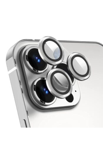 Microcase Iphone 13 Pro Max Uyumlu Kamera Camı Lens Koruyucu Halka Set - Gümüş