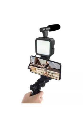 TeknoZar Profesyonel Vlogging Seti Video Kiti Tripod Mikrofon Led Işık Telefon Tutucu Kumandalı