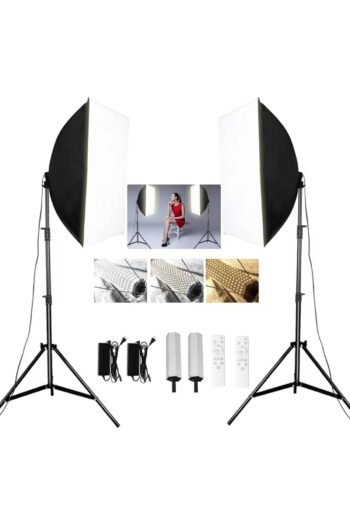 FototekFotograf 120w 60x90cm Softbox ikili Sürekli Işık Seti 3000-5500K Led Fotoğraf Ve Video Çekim Işığı Çantalı