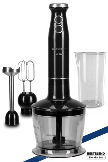 GoldMaster Bestblend 1500 Watt 4 Bıçaklı Paslanmaz 3 In 1 Blender Seti