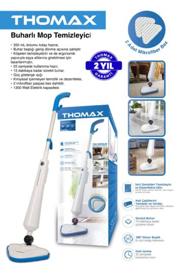 THOMAX Antibakteriyel Buharlı Temizleyici Yüksek Buhar Basınçlı Mop
